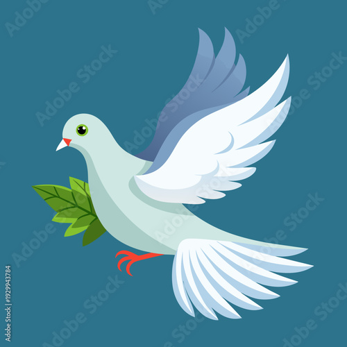 Pigeon volant dans les bois