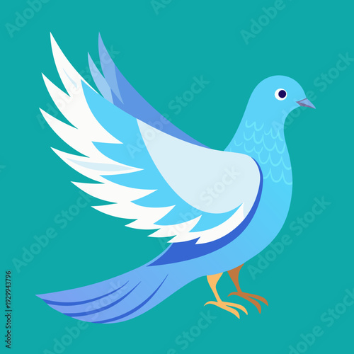 Pigeon volant dans les bois