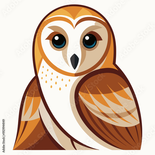 Effraie des clochers au crépuscule chasse pour une proie