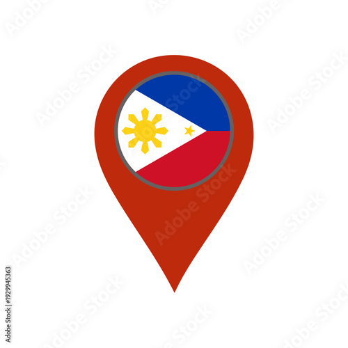 pin with the Philippines flag vector 
Vector pin with the flag on a white background