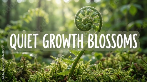 Wallpaper Mural Unfurling Fern Frond Symbolizing New Growth in Forest Torontodigital.ca