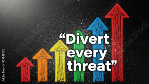 Wallpaper Mural Upward Arrows Symbolizing Growth and Threat Diversion Torontodigital.ca