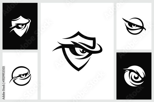 Eagle Eye Logo, Shield Protection, Security, Vision, Fierce, Graphic