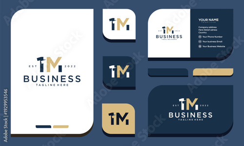 Corporate Branding - '1M' Monogram Logo and Stationery Suite