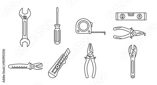 Collection of various metal hand tools.