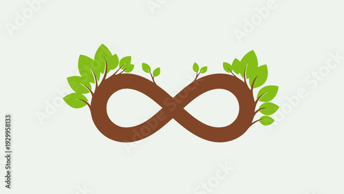 Infinity Symbol Made from Twisted Wood.