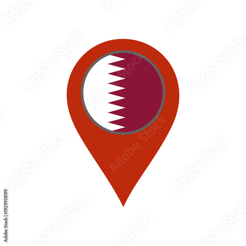 pin with the Qatar flag vector 
Vector pin with the flag on a white background
