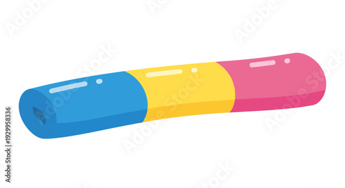 Pansexual Pride Flag Vector Illustration, LGBTQ+ Symbol, Flat Design, for Awareness