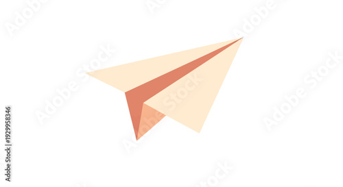 Paper airplane vector illustration, flat design, for travel, communication, and business concepts