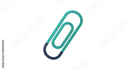 Wallpaper Mural Paperclip Vector Illustration, Office Supplies Concept, Isolated Design Element Torontodigital.ca