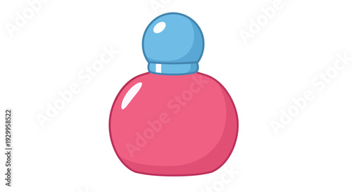 Perfume Bottle Vector Illustration, Flat Design, Beauty and Fragrance Concept