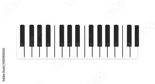 Piano Keys Image, Photography, Musical Instrument, White and Black, Music Concept