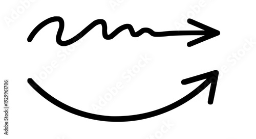 Abstract visual representation of two curved arrows indicating a cyclical process or continuous flow