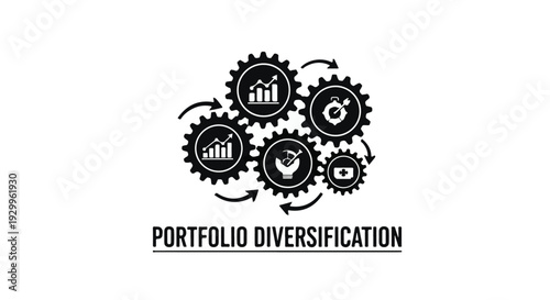 Portfolio diversification investment strategy concept