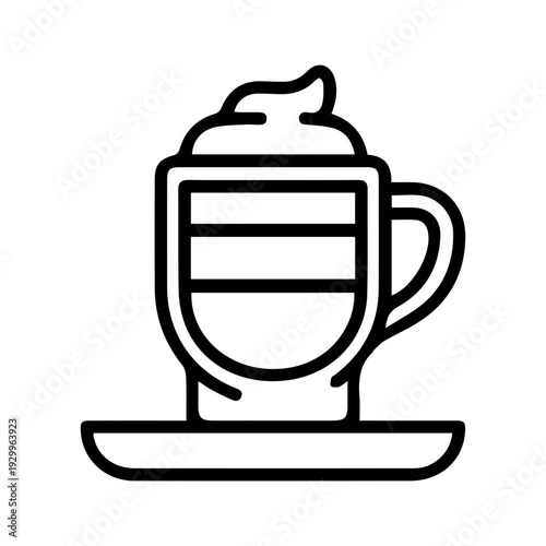 Coffee with cream illustration