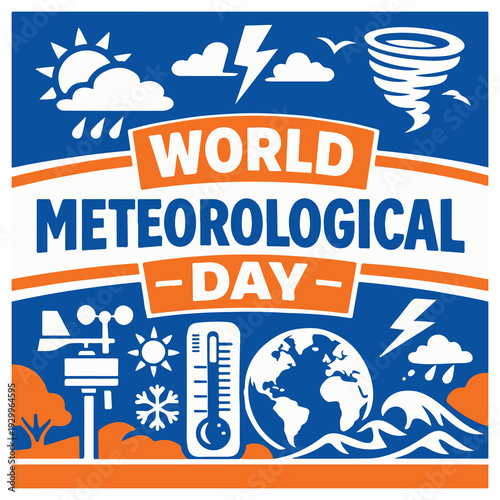 World Meteorological Day Flyer – Climate, Weather Science and Environmental Awareness Event