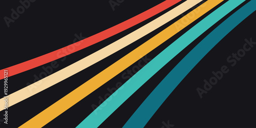 Abstract background with trendy retro stripes design. Vintage retro style design with rainbow colors for cover, banner, brochure, presentation, certificate, and card. EPS. 2