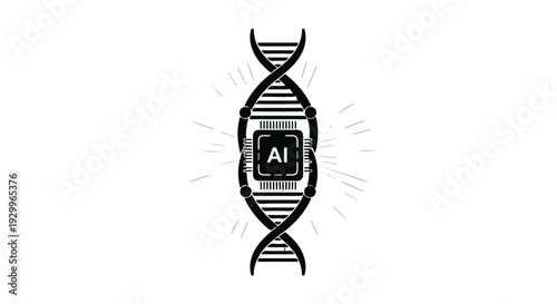 AI technology DNA innovation concept illustration