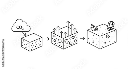 Soil carbon sequestration process steps infographic