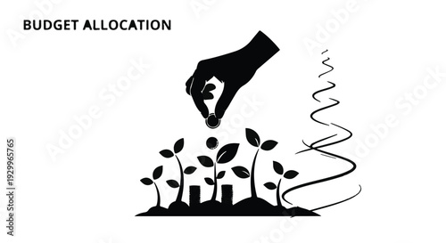 investing in growth and development concept