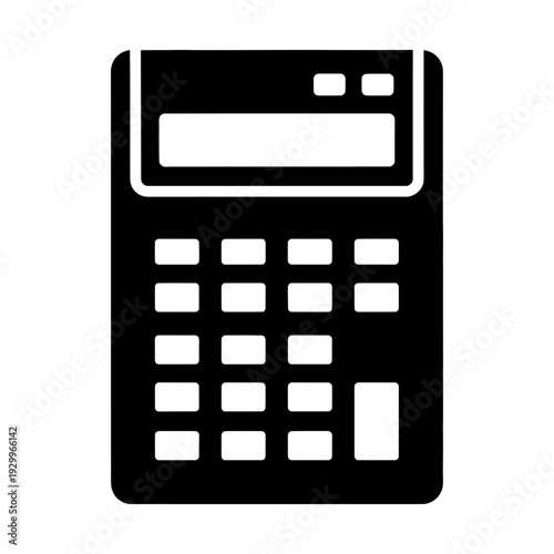 calculator glyph icon symbolizing math equation tool