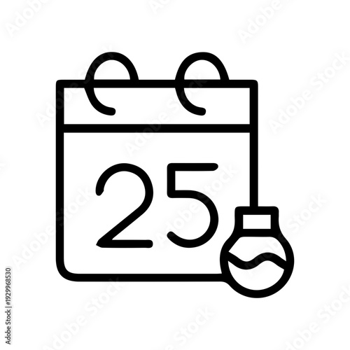 Christmas Day Calendar Icon