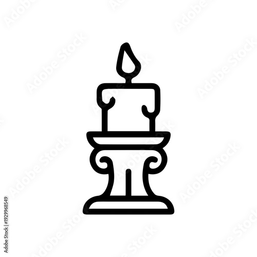 Lit Candle in Holder Icon