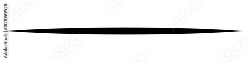 A minimalist horizontal black line that tapers towards both ends. The vector element has the shape of an elongated sharp rhombus or a stylized divider.