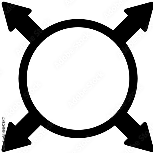 Chaos Star Symbol Icon – Occult Eightfold Arrows Emblem