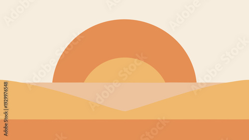 Soft orange and cream sunrise abstraction with gentle gradients. Warm, serene artwork perfect for bedroom decor and lifestyle branding.