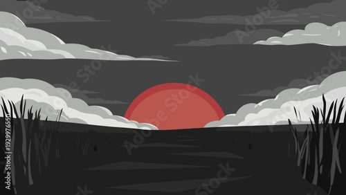 Soft orange and cream sunrise abstraction with gentle gradients. Warm, serene artwork perfect for bedroom decor and lifestyle branding.