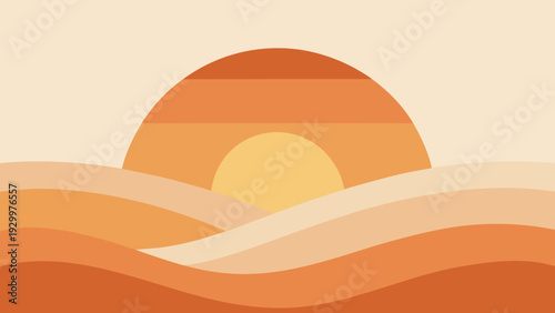 Soft orange and cream sunrise abstraction with gentle gradients. Warm, serene artwork perfect for bedroom decor and lifestyle branding.