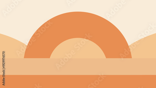 Soft orange and cream sunrise abstraction with gentle gradients. Warm, serene artwork perfect for bedroom decor and lifestyle branding.
