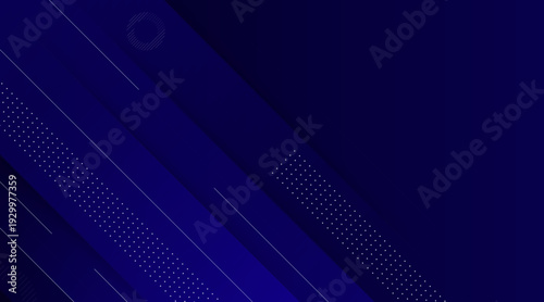 Aerial view of a dark blue abstract background with geometric shapes and lines