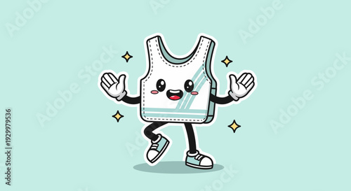 Cheerful Cartoon Milk Carton Mascot Dancing.
