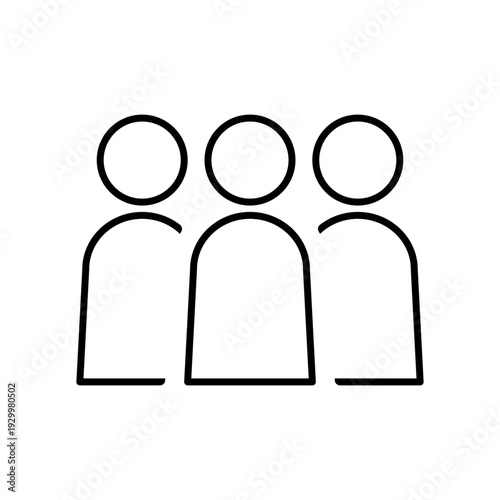 組織を示す三人の人物ピクトグラム
