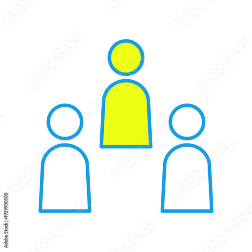 会議や協力の三人グループアイコン