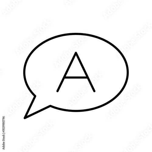 Aの文字と吹き出しアイコン