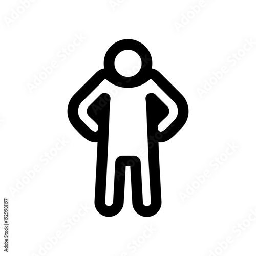 腰に手を当てた人物のイラスト