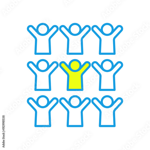 複数人の人物が集まったアイコン