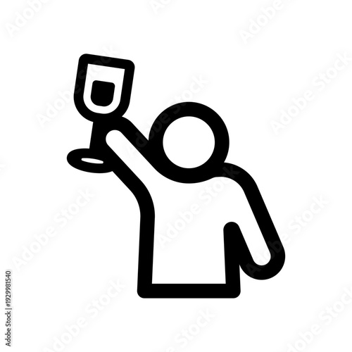 乾杯する人のピクトグラム