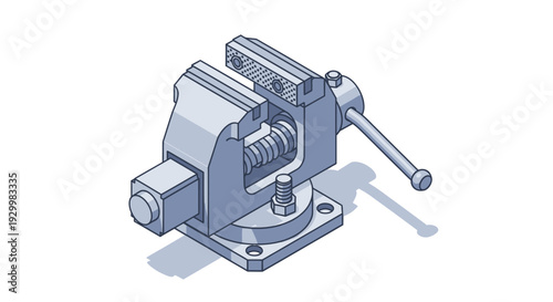 Heavy Duty Metal Bench Vise Tool for Workshop and Garage Use.