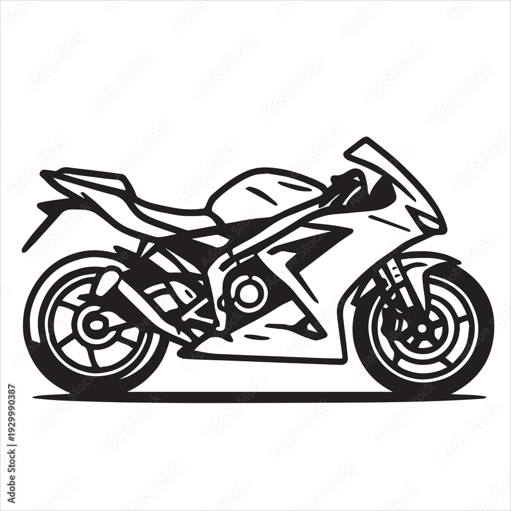 Obraz premium motorcycle on white background