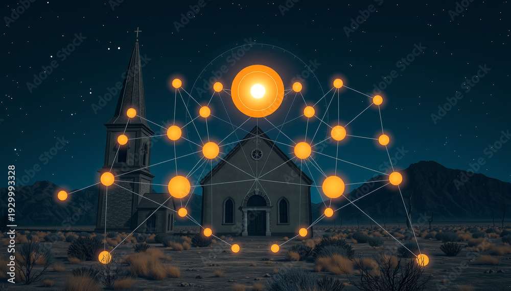 Fototapeta premium Cosmic Church Network