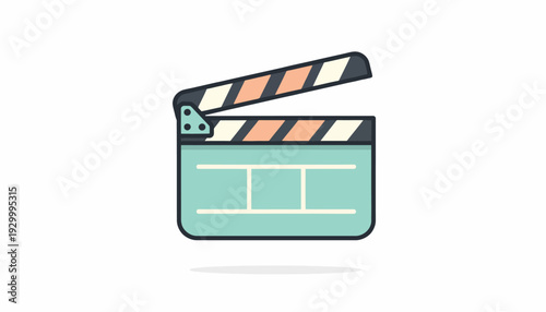 Classic Clapperboard icon representing filmmaking and cinema production process