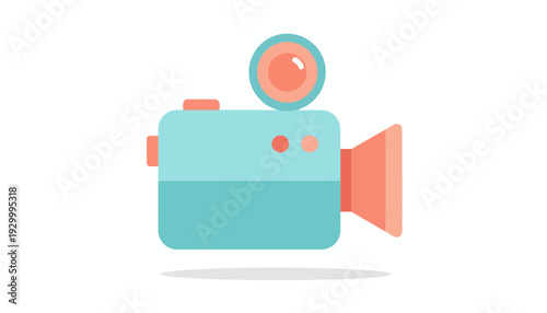 Video Camera Icon A Simple and Modern Illustration of a Recording Device