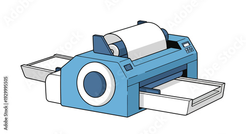 Printer Vector Illustration, Flat Design, for Printing and Office Supplies
