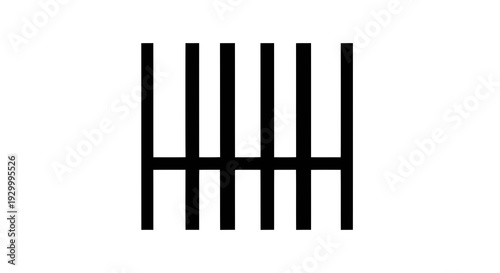 Prison Bars Vector Illustration, Graphic Design for Justice, Imprisonment Concept