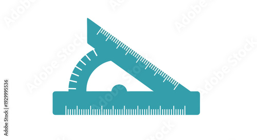 Protractor Vector Illustration, Flat Design, Measuring Tool, School Supplies, Education