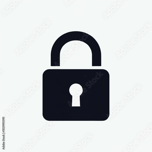 Unlocked Padlock with Keyhole Icon.